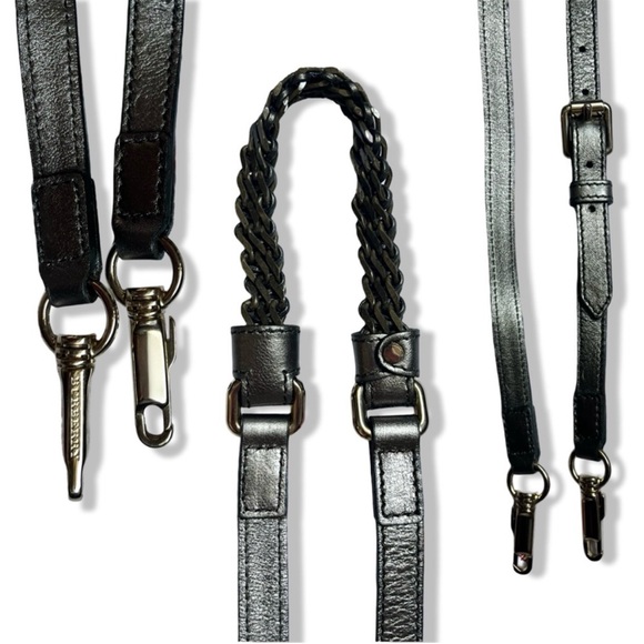 Burberry Silver Gold Metallic Prorsum Bag Mixed Metal Woven Chain Crossbody Bag - Picture 17 of 17